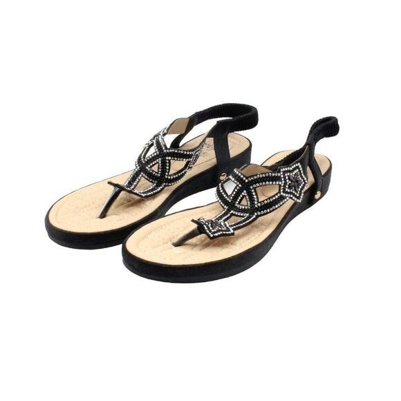 GC SHOES Women Black Sandals - Picture 4 of 8